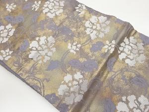 引箔花唐草模様織出し名古屋帯